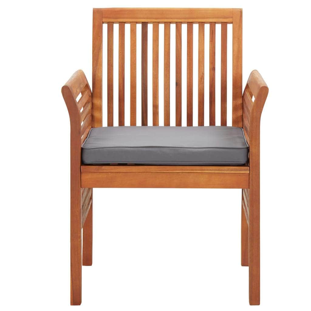 7 Piece Outdoor Dining Set with Cushions Solid Acacia Wood