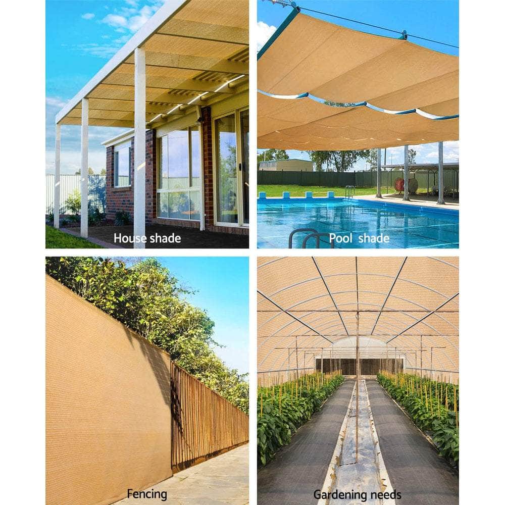 70% Shade Cloth 1.83X50M Shadecloth Sail Heavy Duty Beige