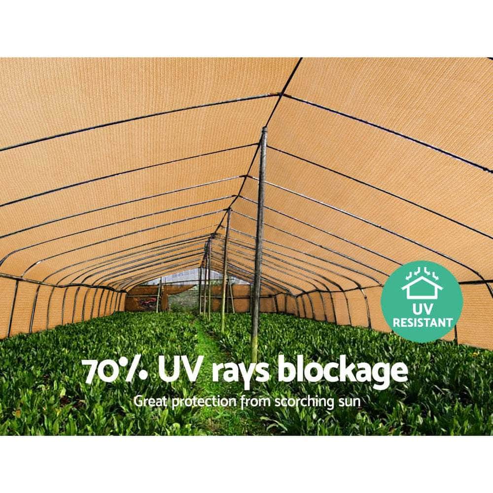 70% Shade Cloth 1.83X50M Shadecloth Sail Heavy Duty Beige