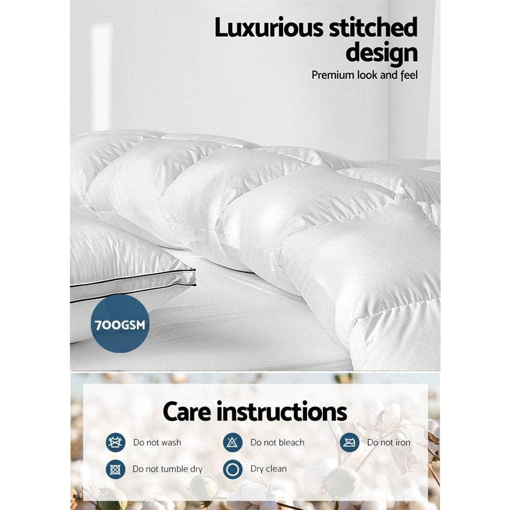 700Gsm Duck Down Feather Quilt Queen