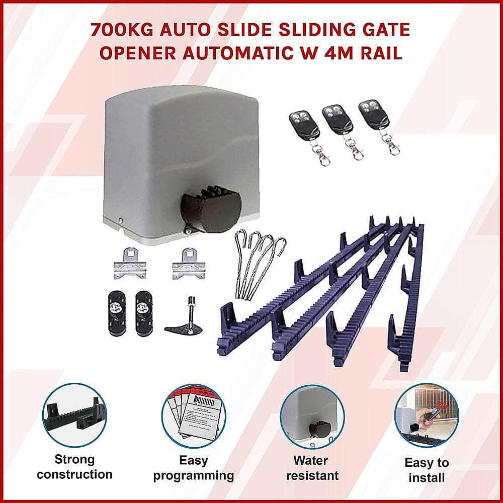 700Kg Auto Slide Sliding Gate Opener Automatic W 4M Rail