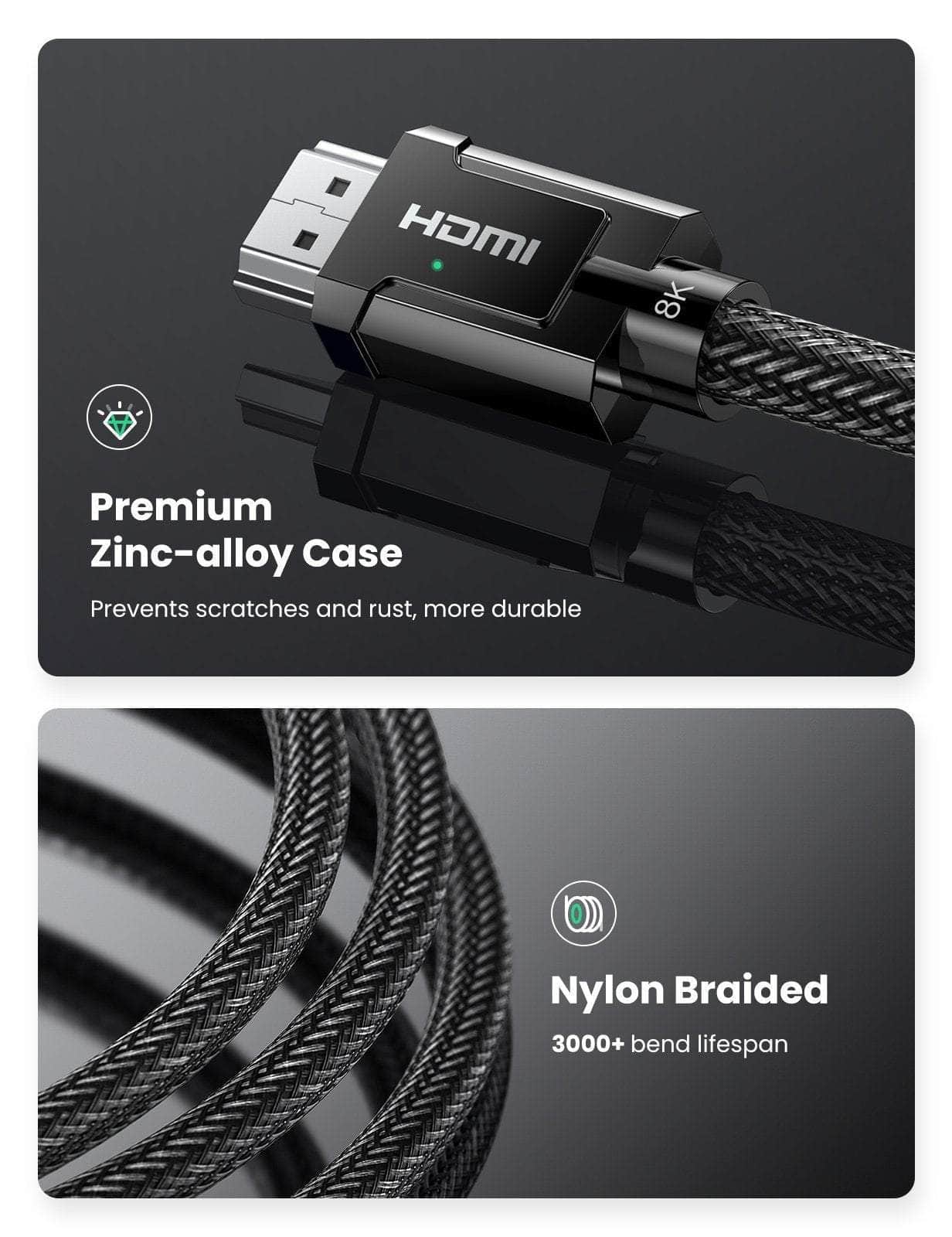 70321 8K Hdmi 2.1 Male To Male Cable 2M