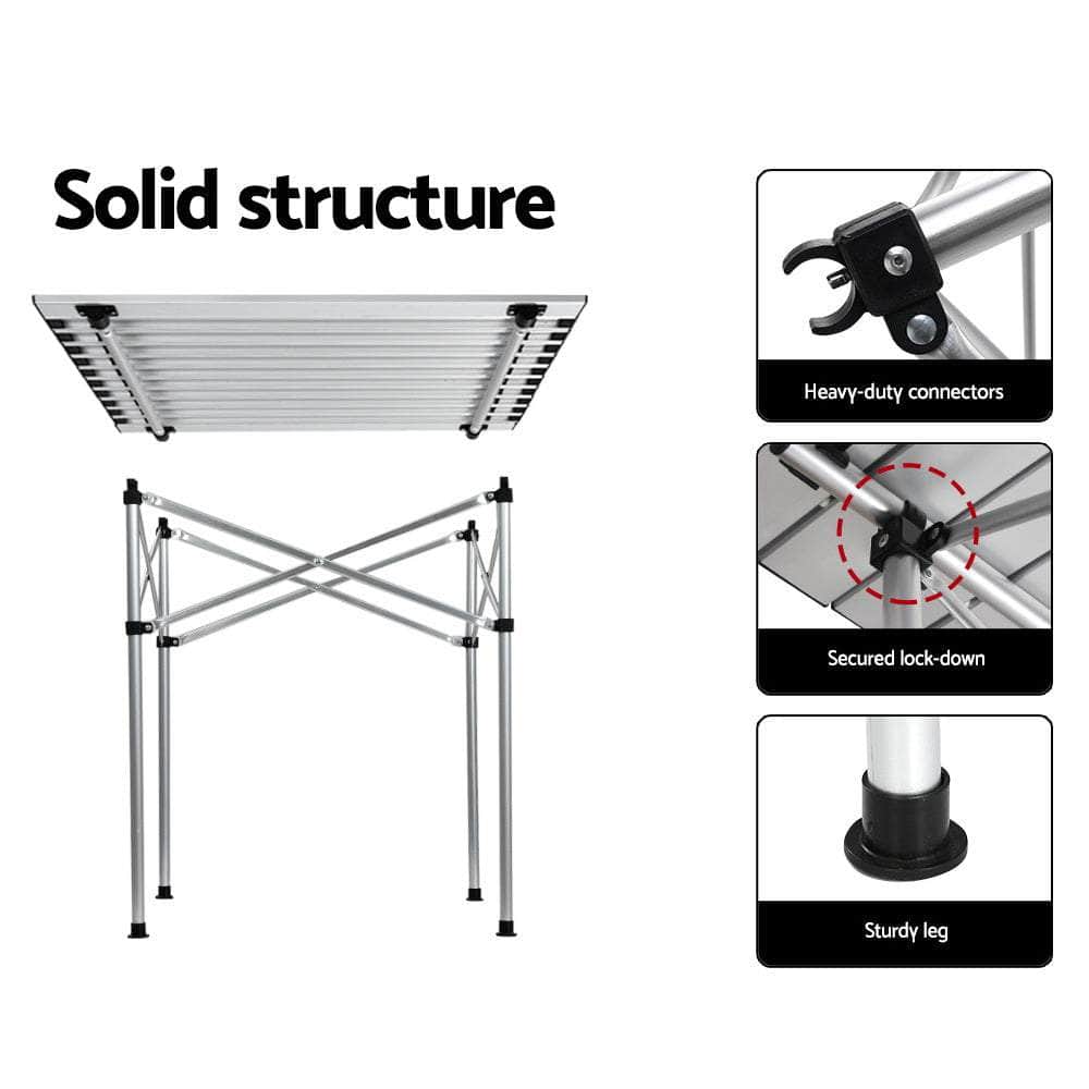 70Cm Folding Camping Table Aluminium Desk