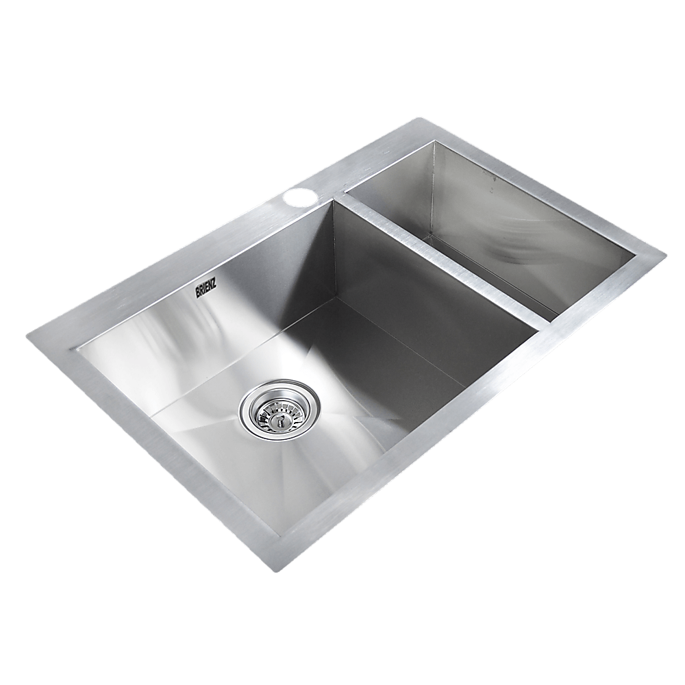 745x505mm Handmade Stainless Steel Topmount Kitchen Sink with Waste