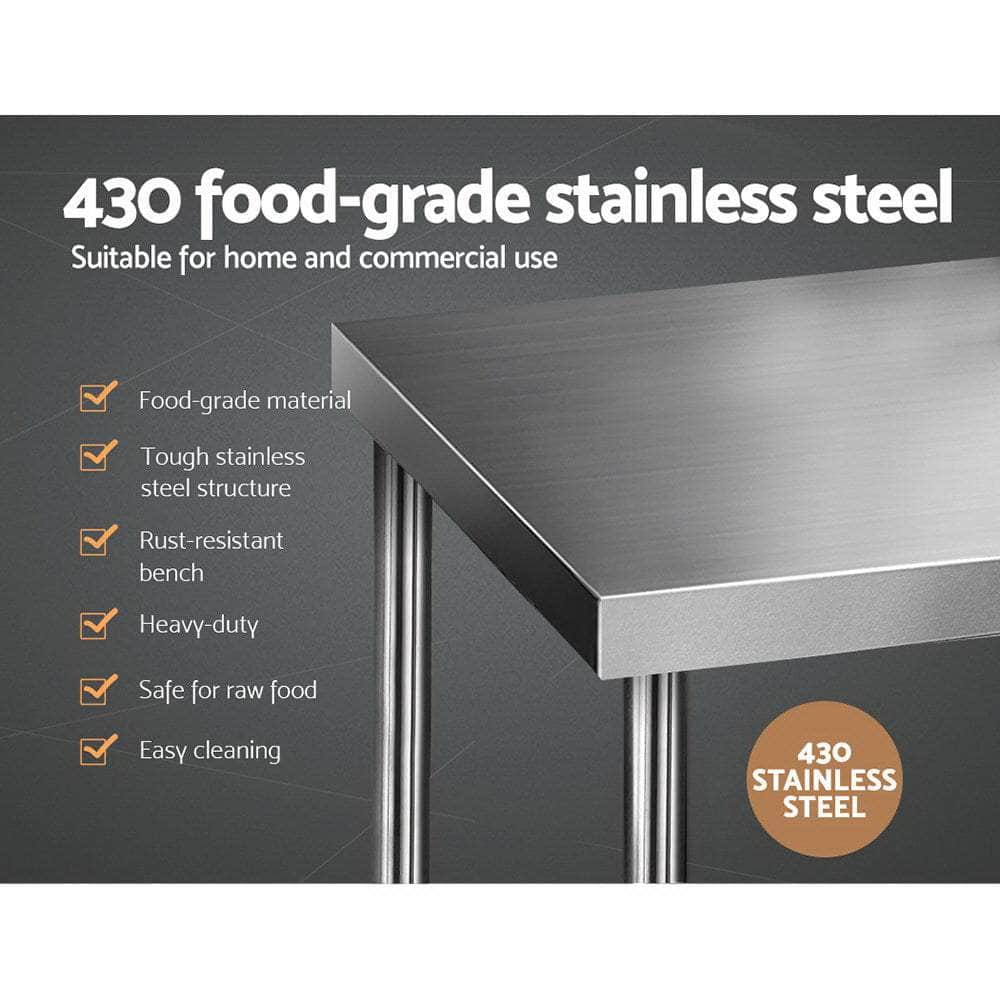 760X760Mm Stainless Steel Kitchen Bench