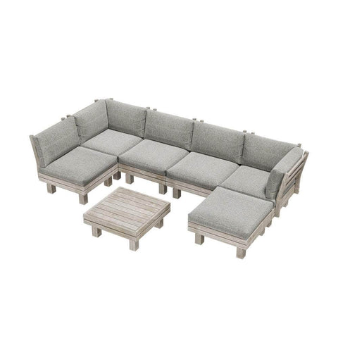 7PCS Outdoor Furniture Sofa Set Lounge Setting Garden