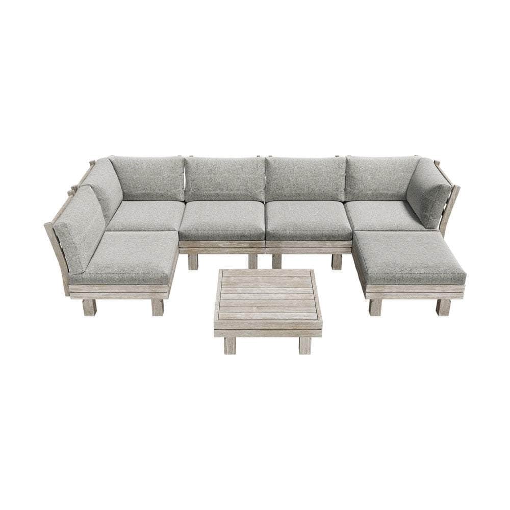 7PCS Outdoor Furniture Sofa Set Lounge Setting Garden