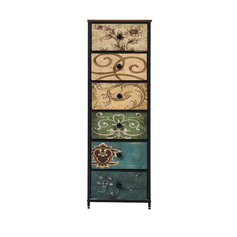 8 6 &9-Drawer Chest Fabric Tallboy Retro Vintage Dresser Bedroom Storage Organizer
