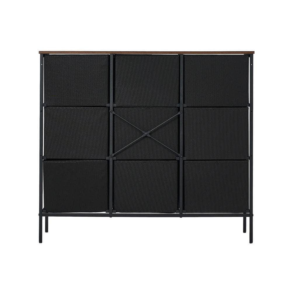 8 6 &9-Drawer Chest Fabric Tallboy Retro Vintage Dresser Bedroom Storage Organizer