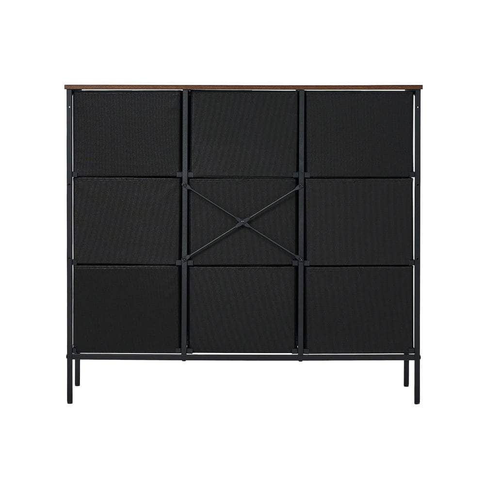 8 6 &9-Drawer Chest Fabric Tallboy Retro Vintage Dresser Bedroom Storage Organizer