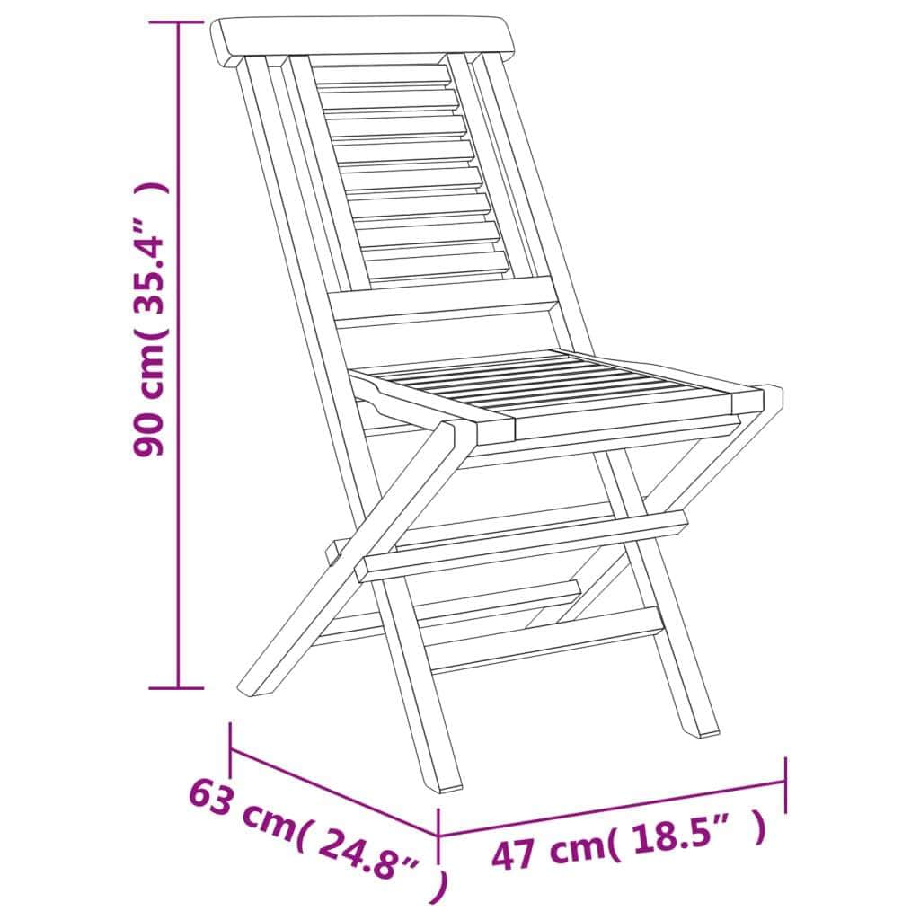 8-Piece Teak Folding Garden Chair Set