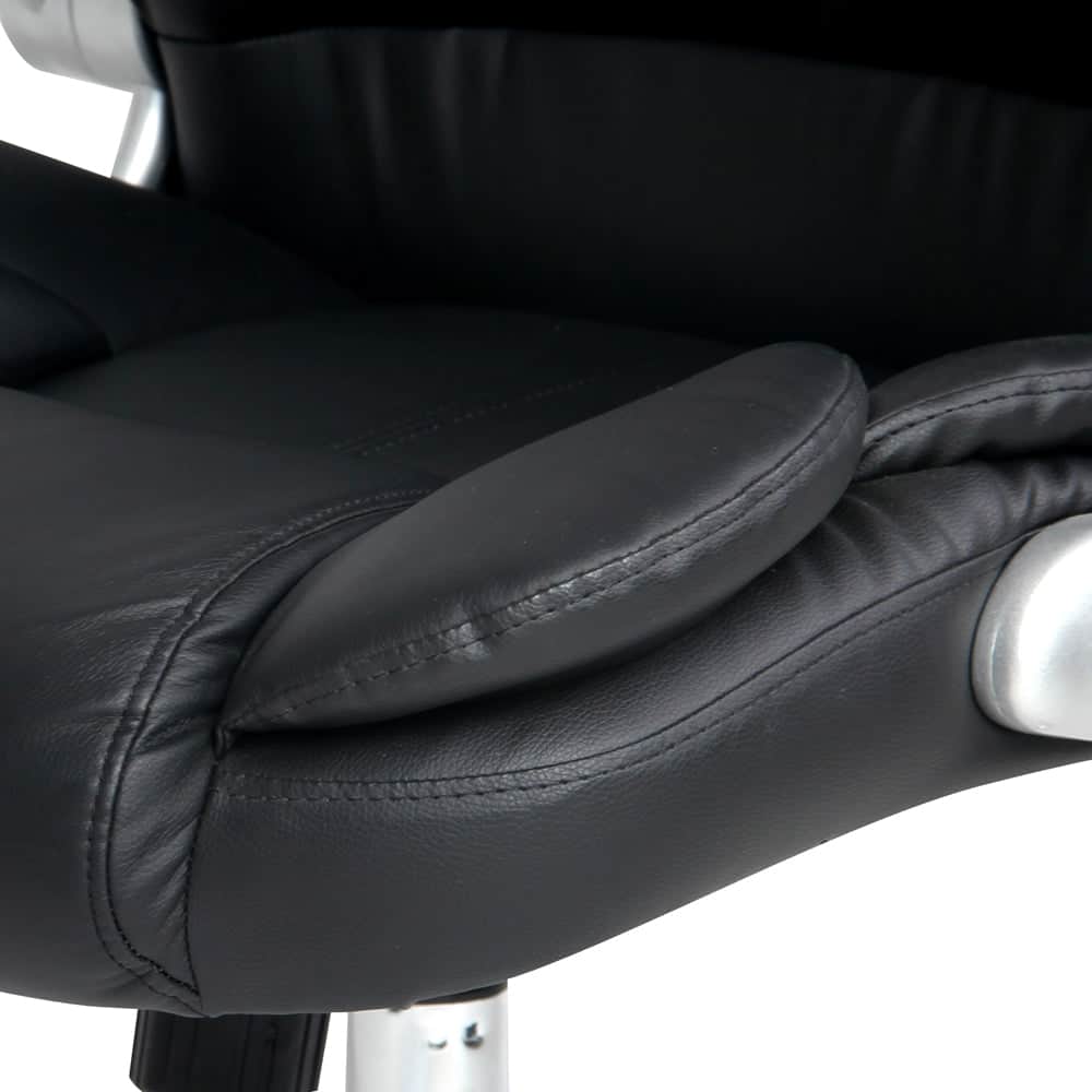 8 Point Massage Office Chair Pu Leather Black