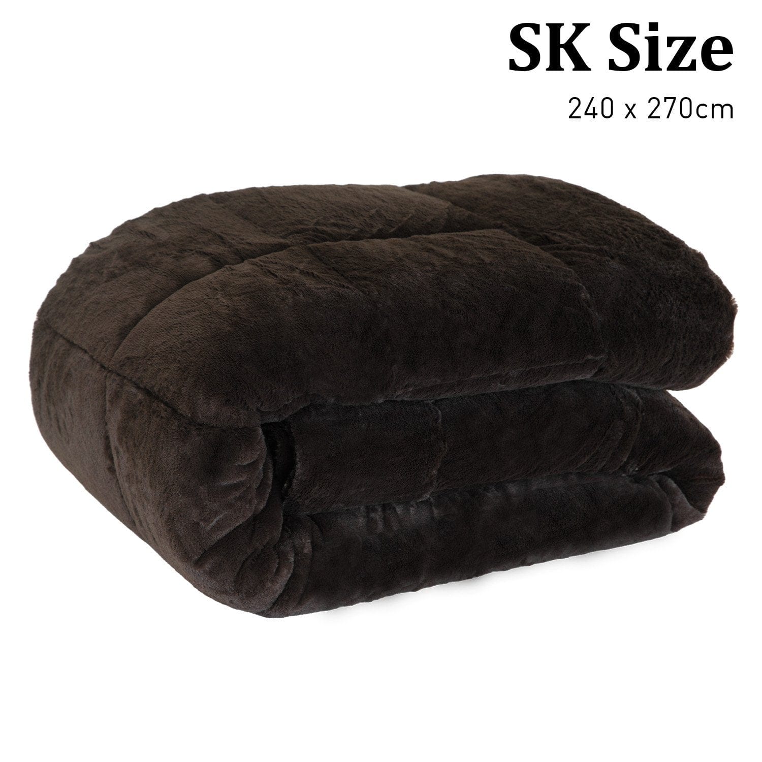 bedding - 800GSM Faux Mink Quilt Comforter Doona - Super King