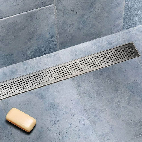 800Mm Stainless Steel Grate Shower Drain With Centre Outlet