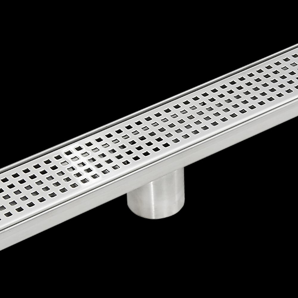 800Mm Stainless Steel Grate Shower Drain With Centre Outlet - Tile Insert Bathroom Floor