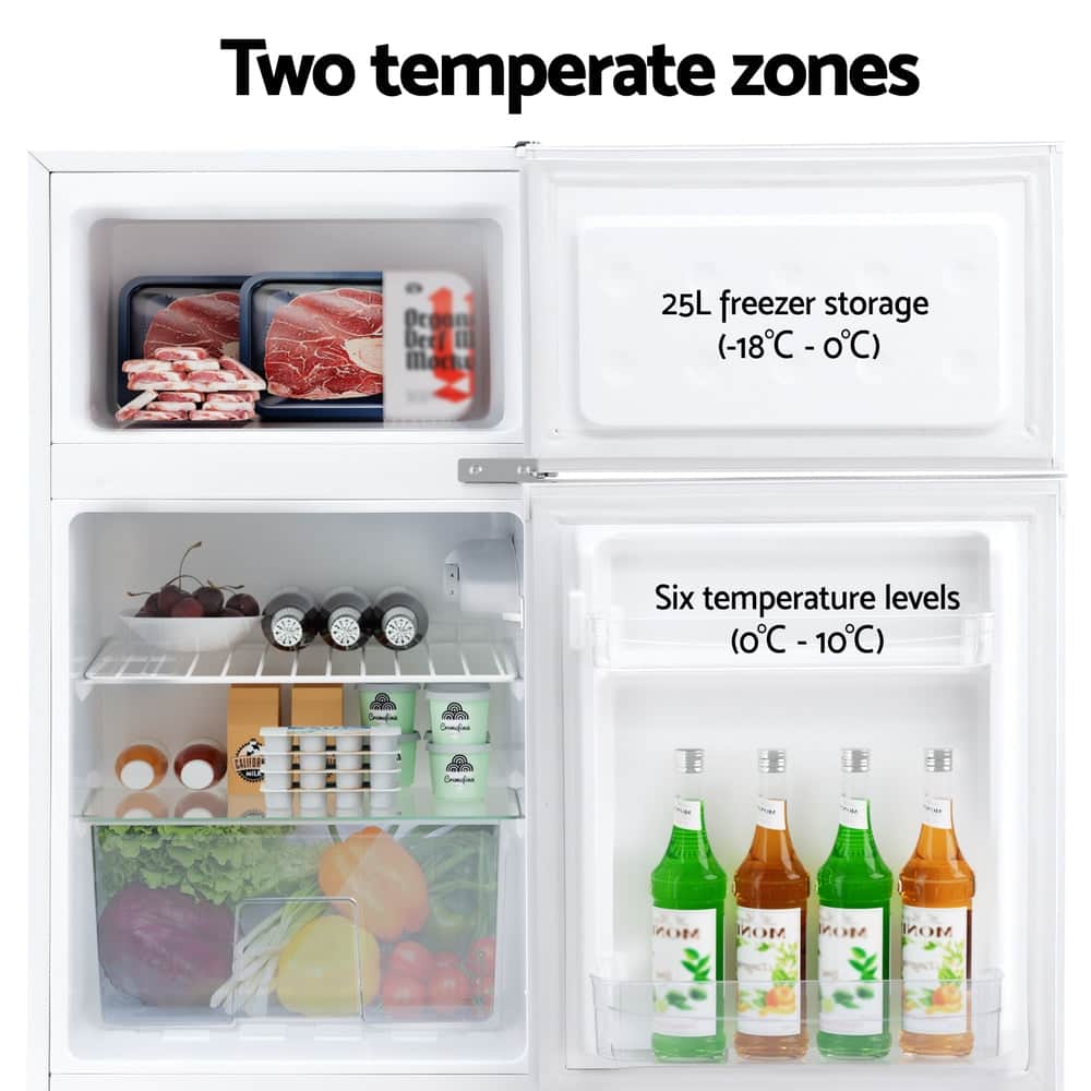 80L Bar Fridge Mini Freezer Refrigerator White