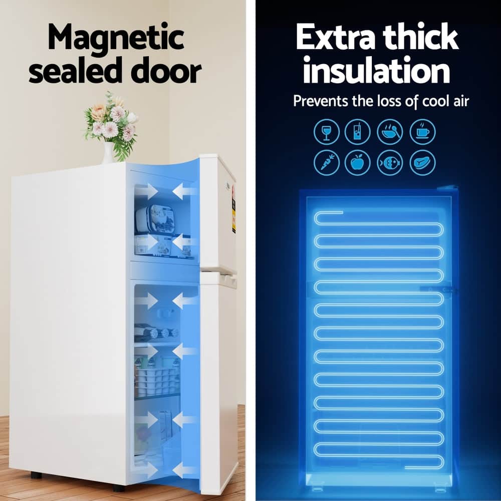 80L Bar Fridge Mini Freezer Refrigerator White