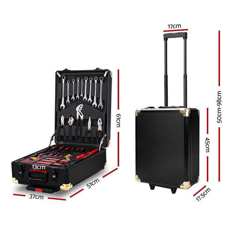 816Pcs Tool Kit Trolley Case Mechanics Box Toolbox Portable Diy Set
