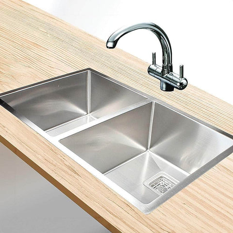 835X505Mm Stainless Steel Kitchen Sink With Square Waste