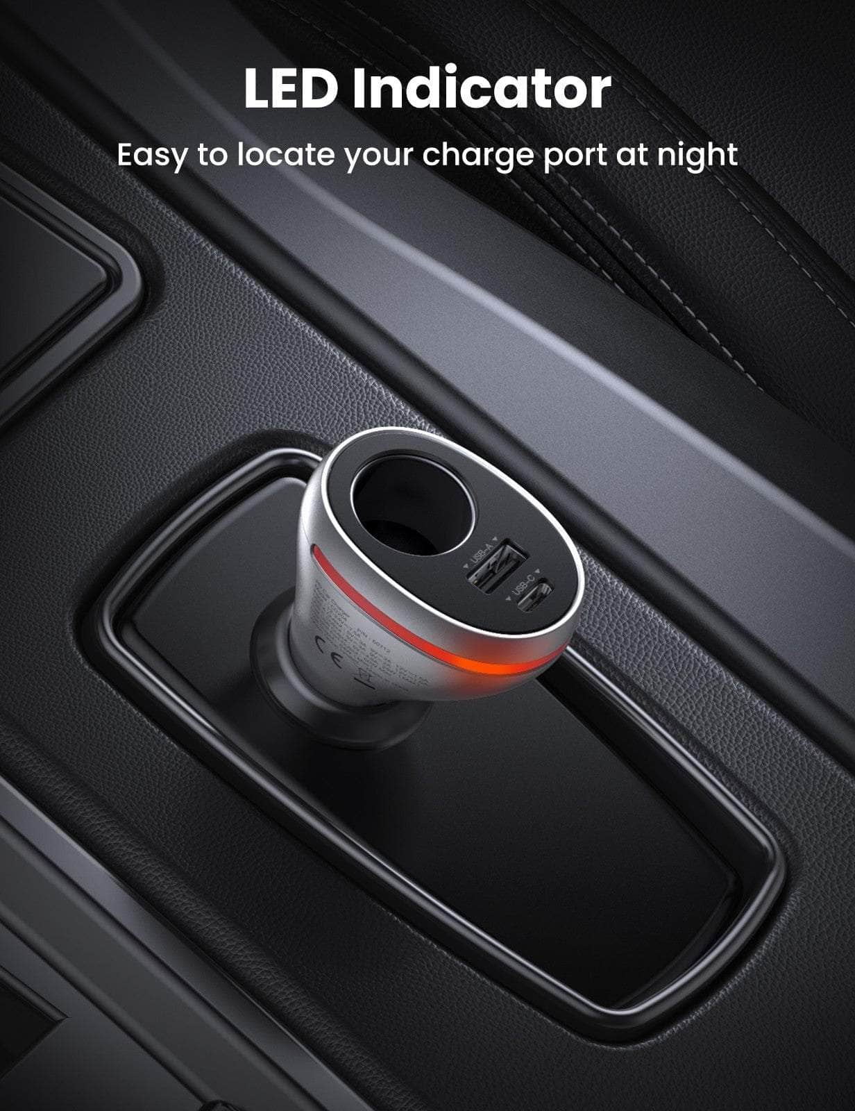 84W Dual Port Car Charger (Space Grey)