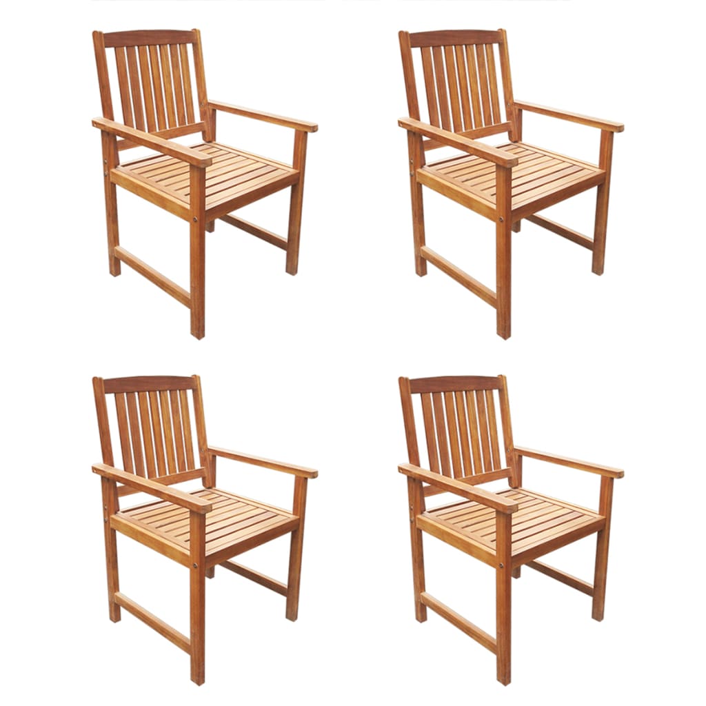 5 Piece Outdoor Dining Set Solid Acacia Wood