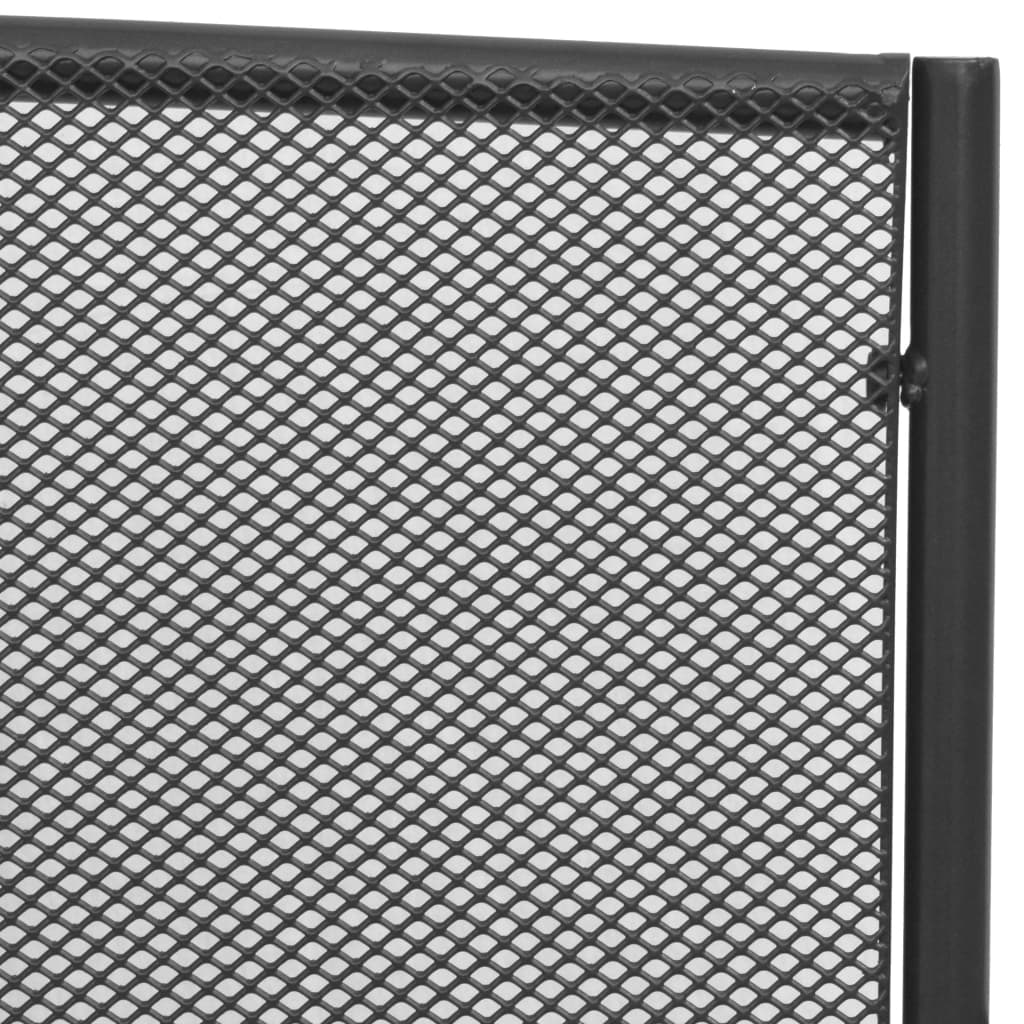Outdoor Benches - Garden Bench 108 cm Steel and Mesh Anthracite