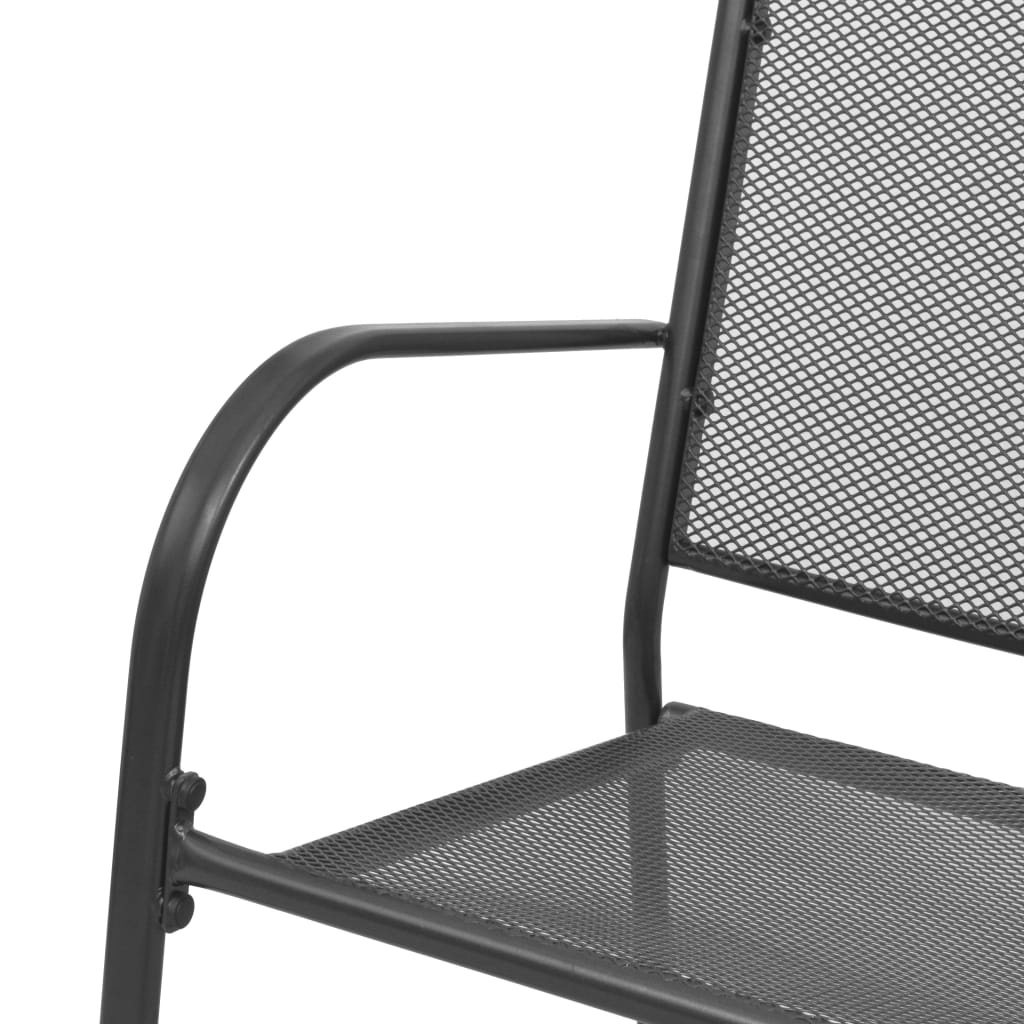 Steel finish - Garden Bench 108 cm Steel and Mesh Anthracite
