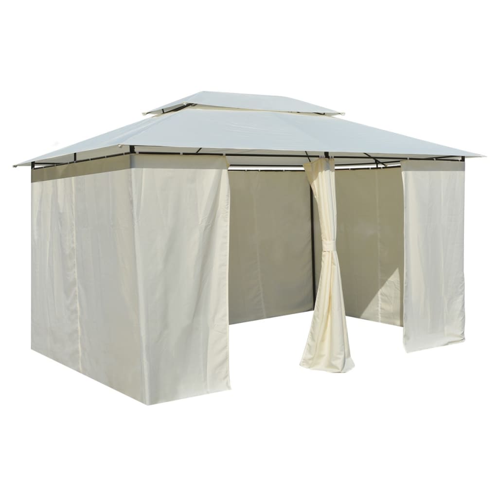 Garden Marquee with Curtains  White