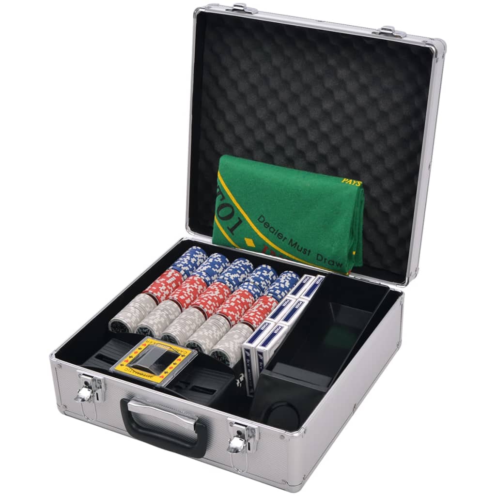 Combine Poker/Blackjack Set with 600 Laser Chips Aluminium, Pokerblackjack