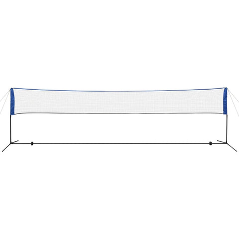 Badminton Net with Shuttlecocks