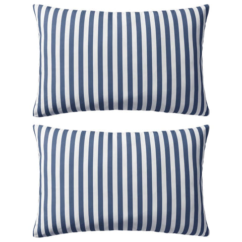 Outdoor Pillows 2 pcs Stripe Print Navy