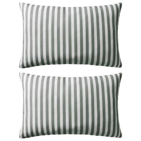 Outdoor Pillows 2 pcs Stripe Print Grey
