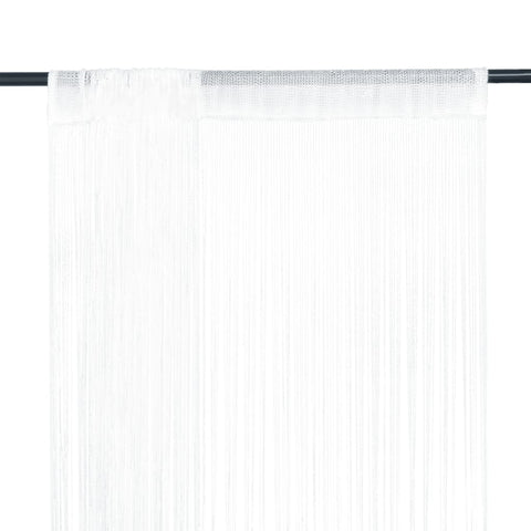 String Curtains 2 pcs--White