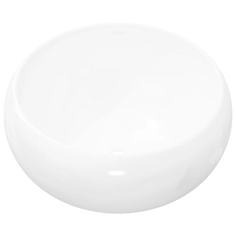 Basin Round Ceramic White S