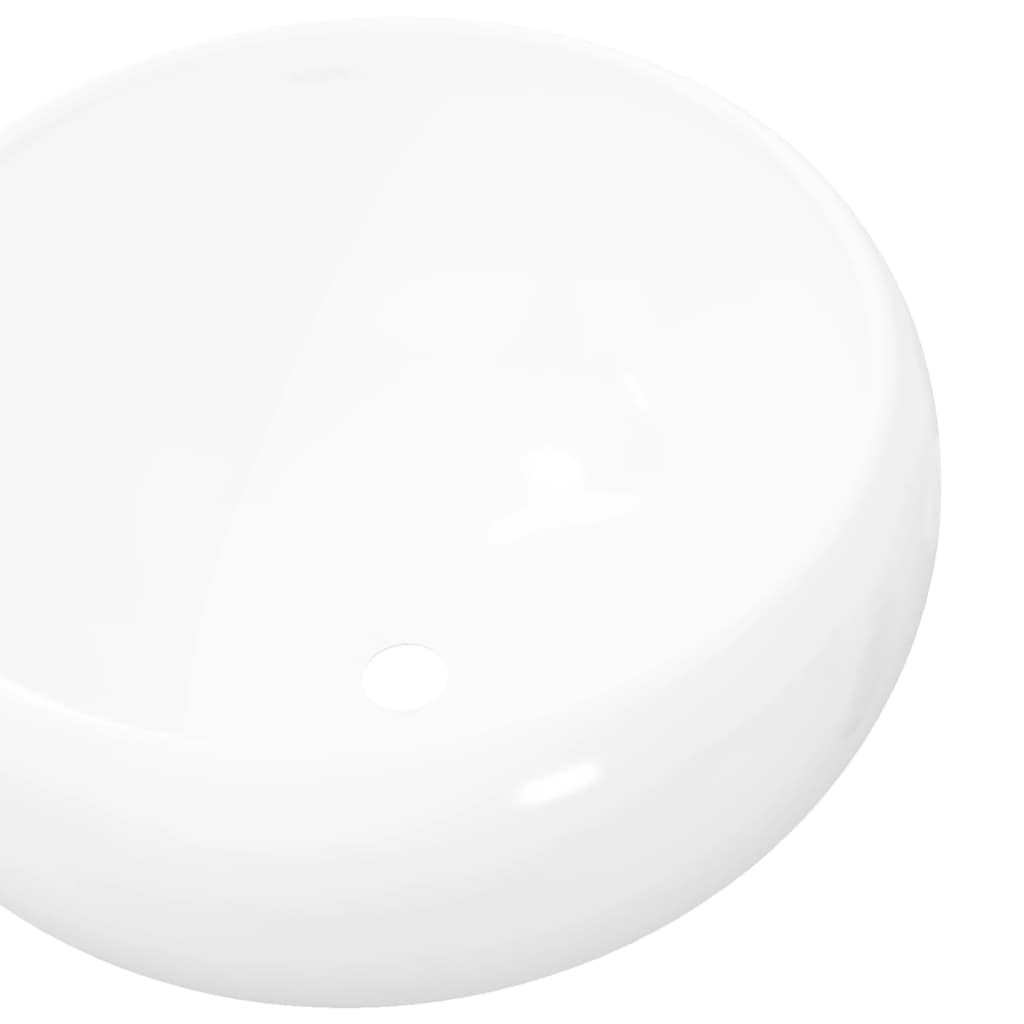 Basin Round Ceramic White S