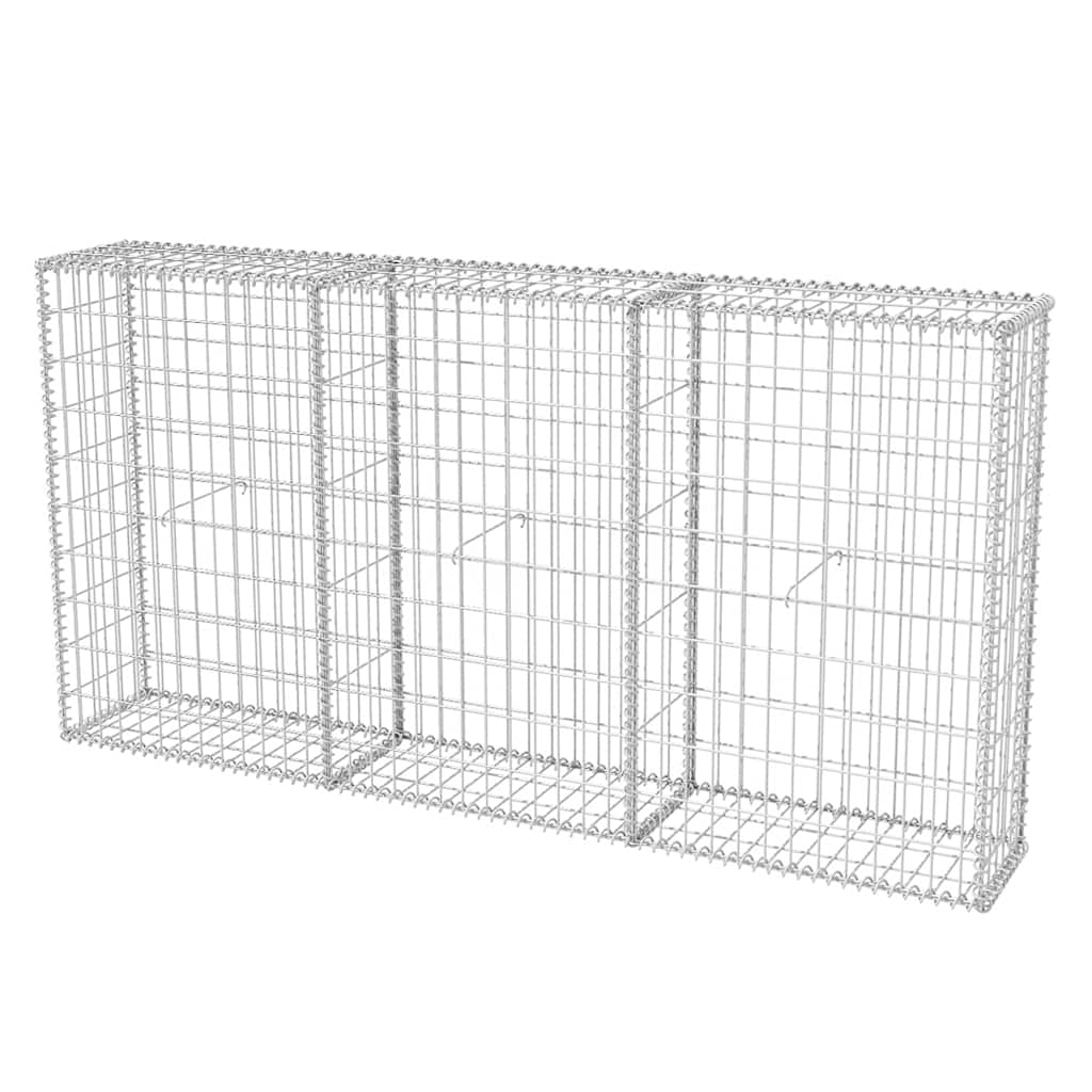Silver colour - Gabion Basket Galvanised Steel Silver