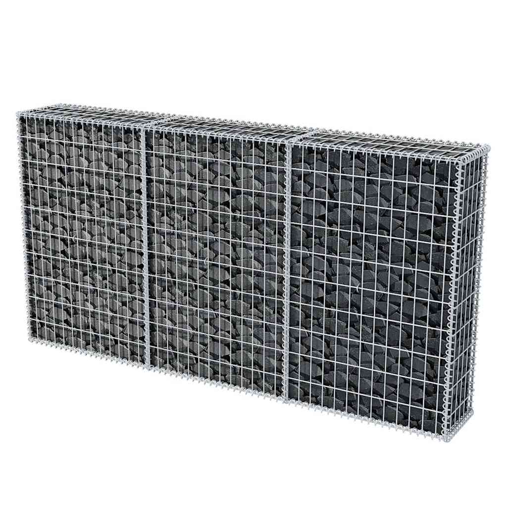 Gabion Basket Galvanised Steel Silver | Fence Panels