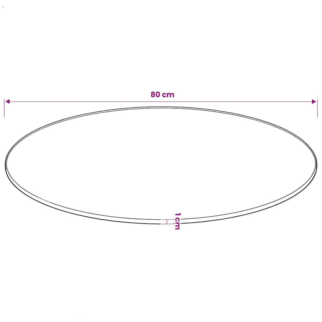 Glass finish - Table Top Tempered Glass Round 800 mm