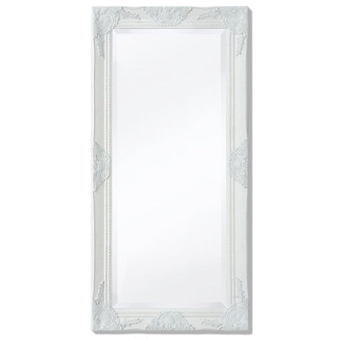 Wall Mirror  Baroque Style White