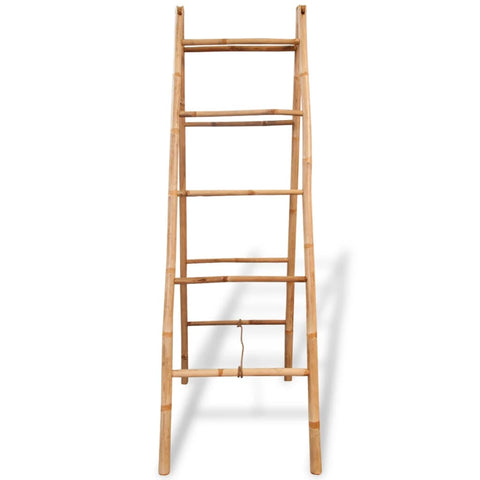 Double Towel Ladder with 5 Rungs Bamboo