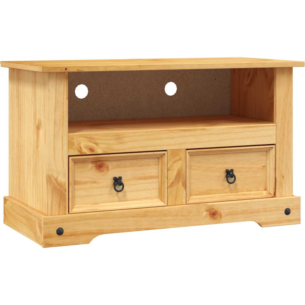 Brown Tv Cabinet Pine Wood 91x43x56cm