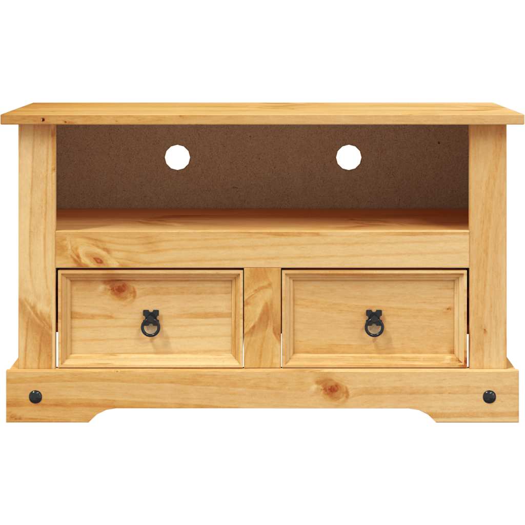 Brown Tv Cabinet Pine Wood 91x43x56cm