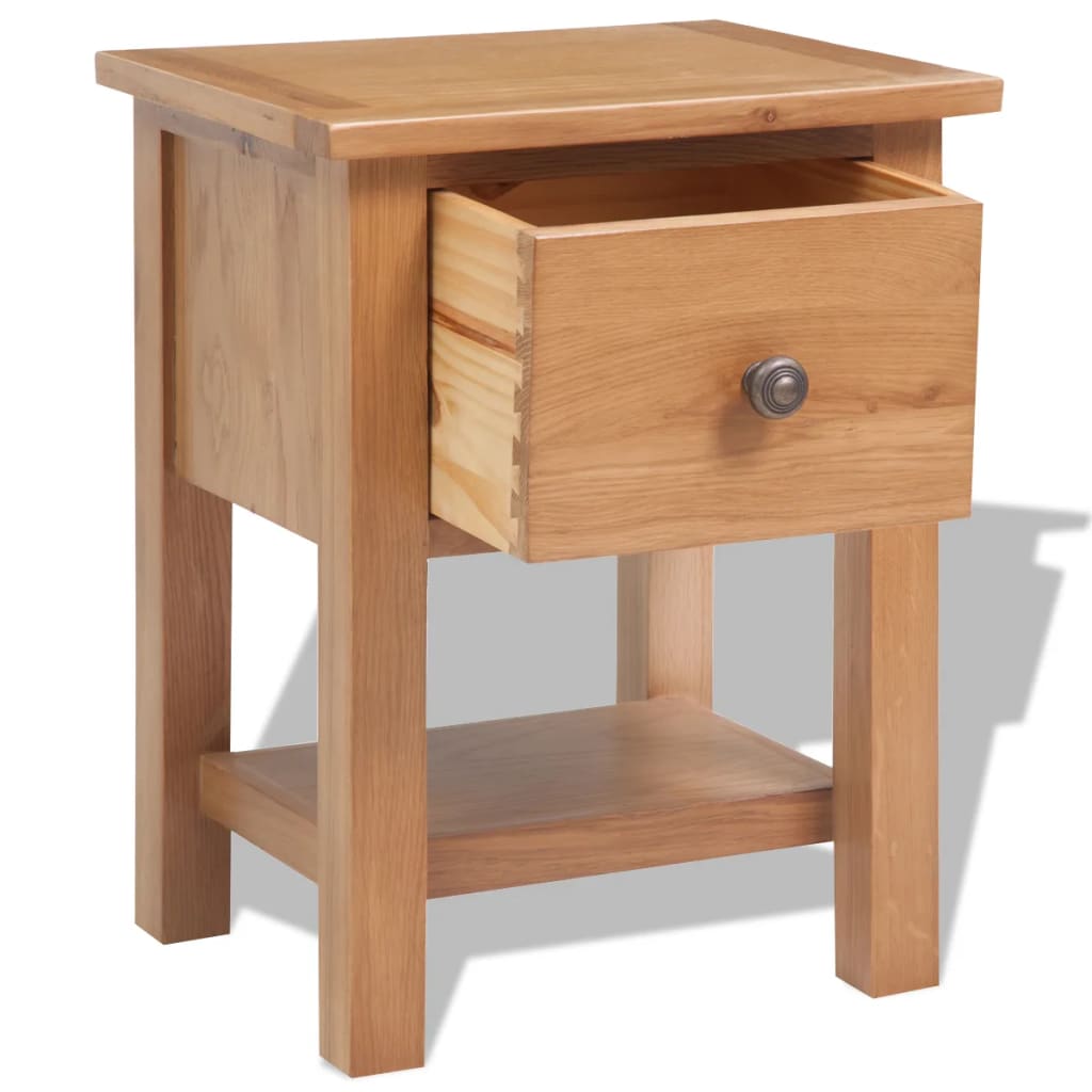 Nightstand Solid Oak Wood