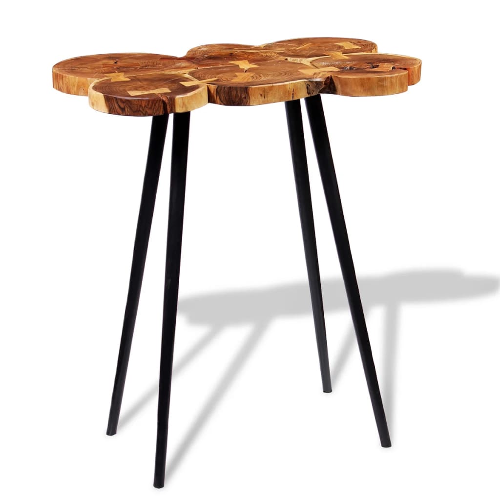 Log Bar Table Solid Acacia Wood