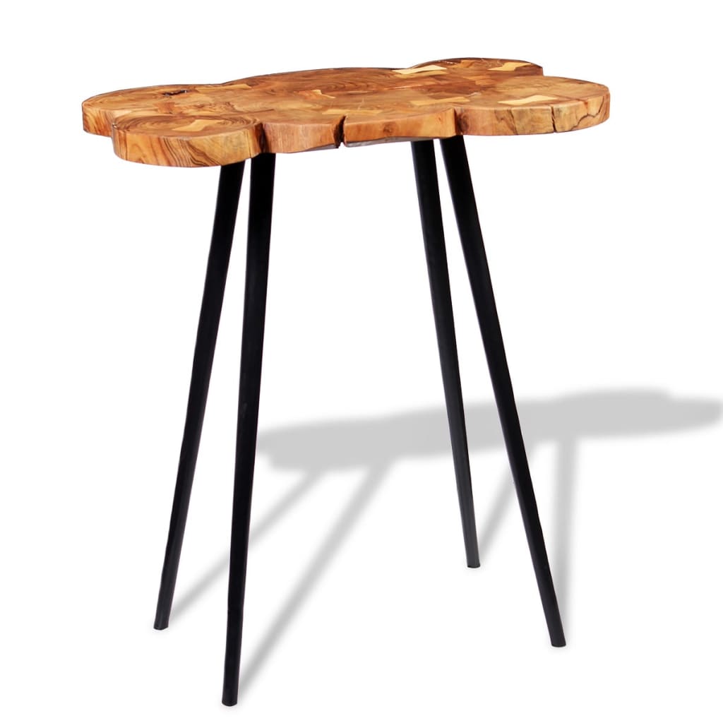 Log Bar Table Solid Acacia Wood