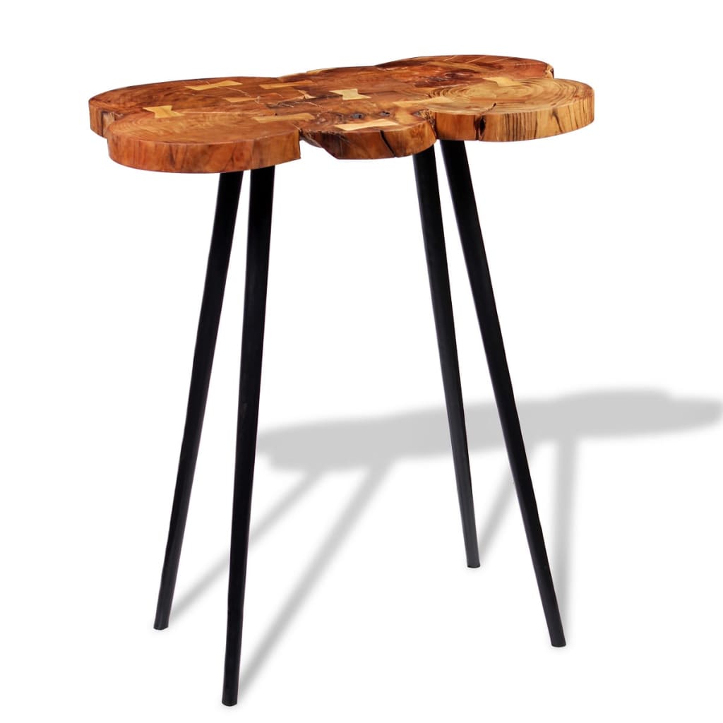 Log Bar Table Solid Acacia Wood