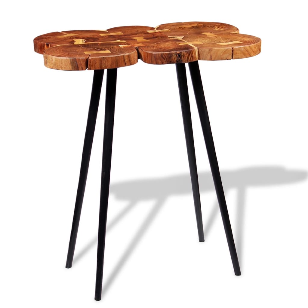 Log Bar Table Solid Acacia Wood