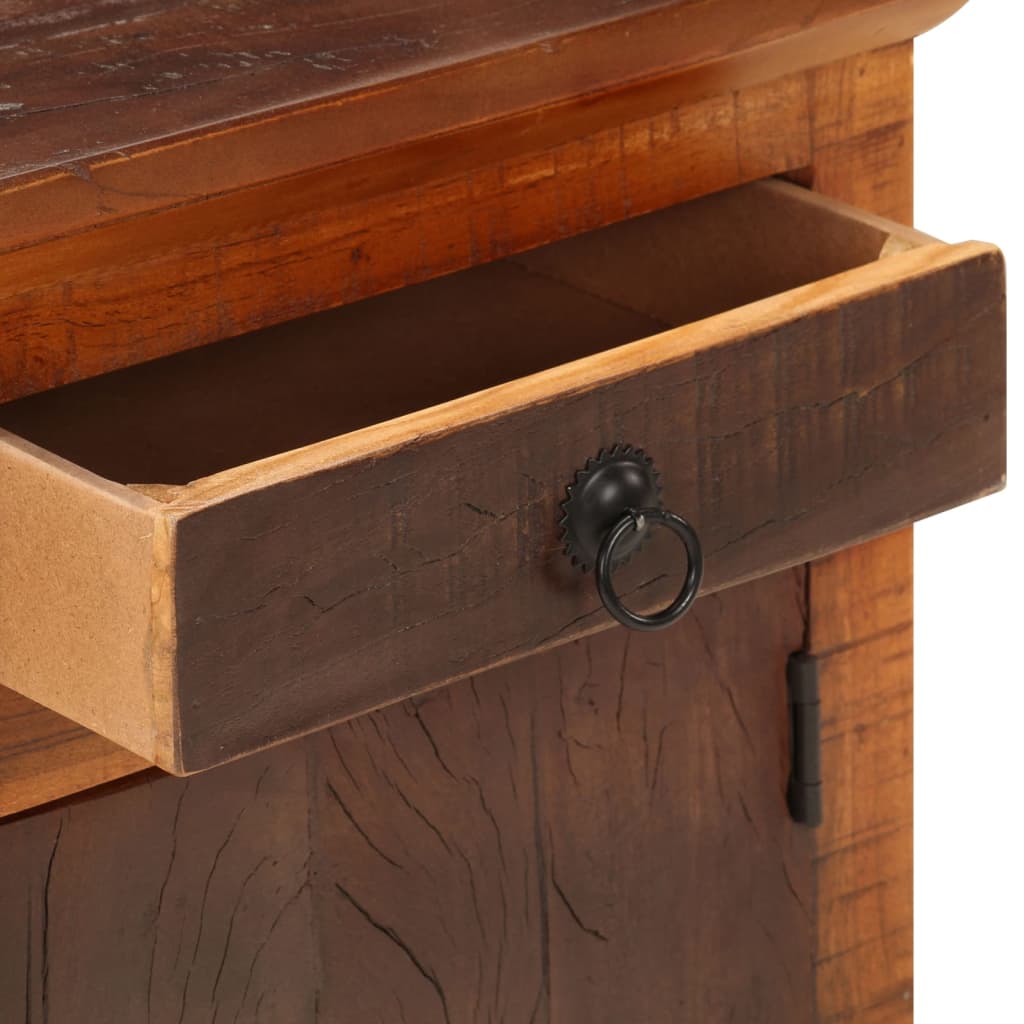 Reclaimed Wood Nightstand Brown 40x30x50cm