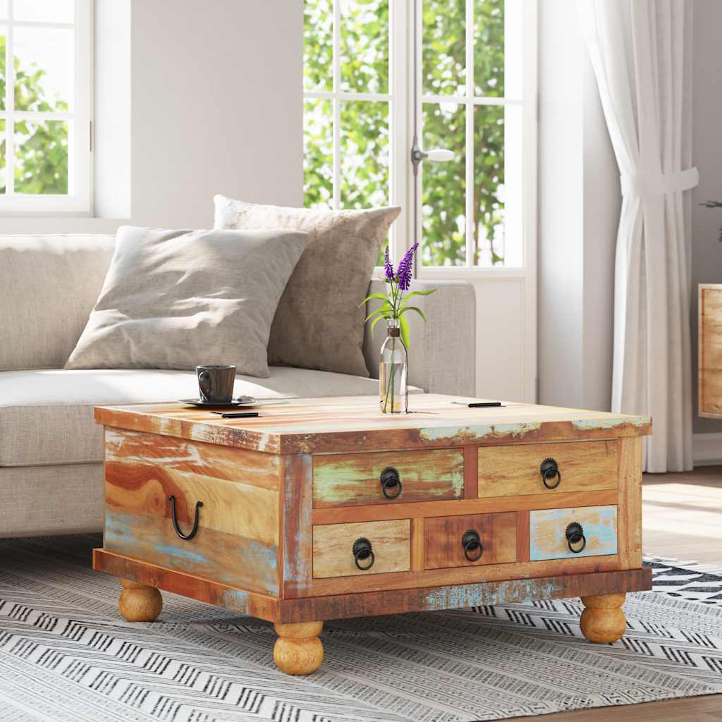 Reclaimed Wood Coffee Table 70x70cm