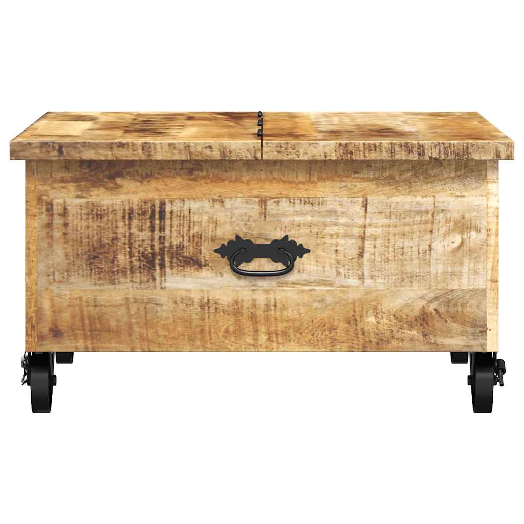 Wood Coffee Table Industrial Style 70x70x40cm
